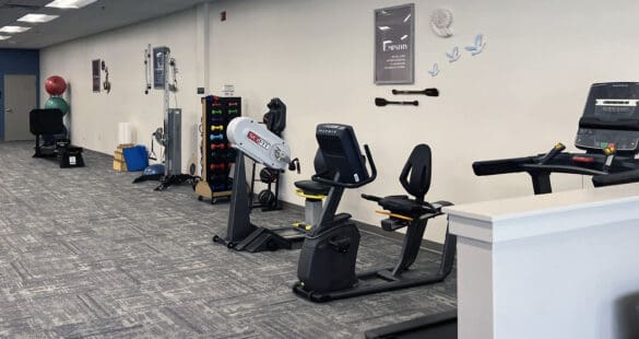 interior of physical therapy clinic in shrewsbury, pa