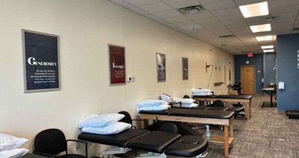 Inside photo of a physical therapy clinic in bellefonte pa