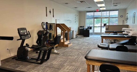 Inside photo of a physical therapy clinic in bellefonte pa